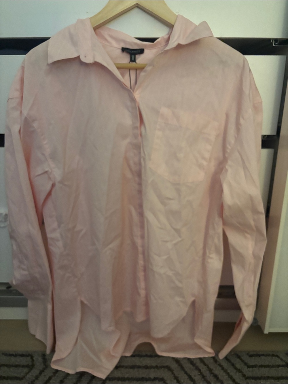 Classic Womens Long-Sleeve Button Shirt - Light Pink